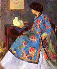 Bernhard Gutmann Lady in a Chinese Silk Jacket painting